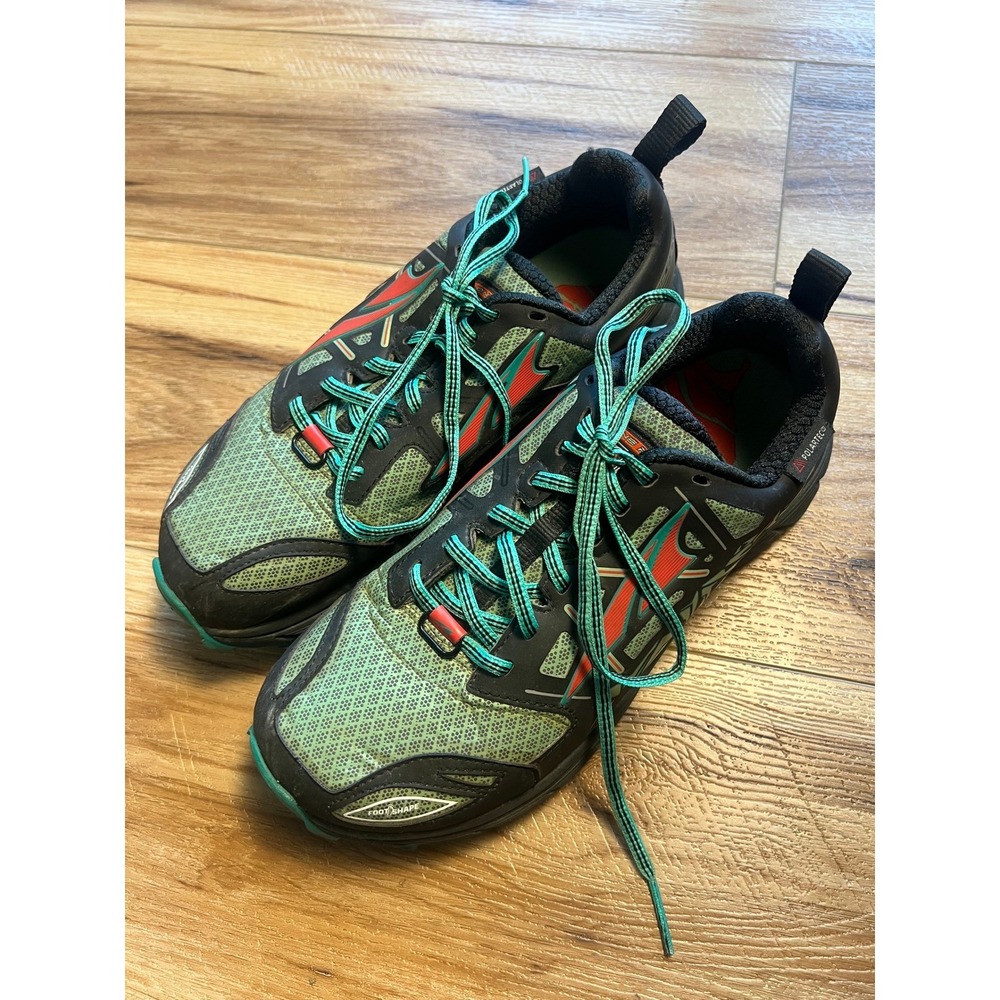 Altra Lone Peak 3.0 Wm 8.5 Trail Running Shoes Gorpcore Black Teal Red Sneaker
